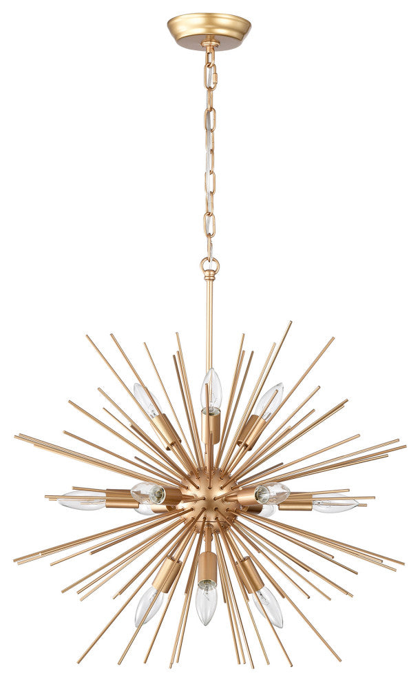 Polly 12-Light Shiny Bronze Sputnik Sphere Chandelier