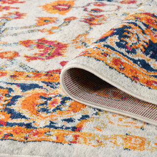 Alessana Cochise Bordered Area Rug, Orange, 2'6"x10'3"