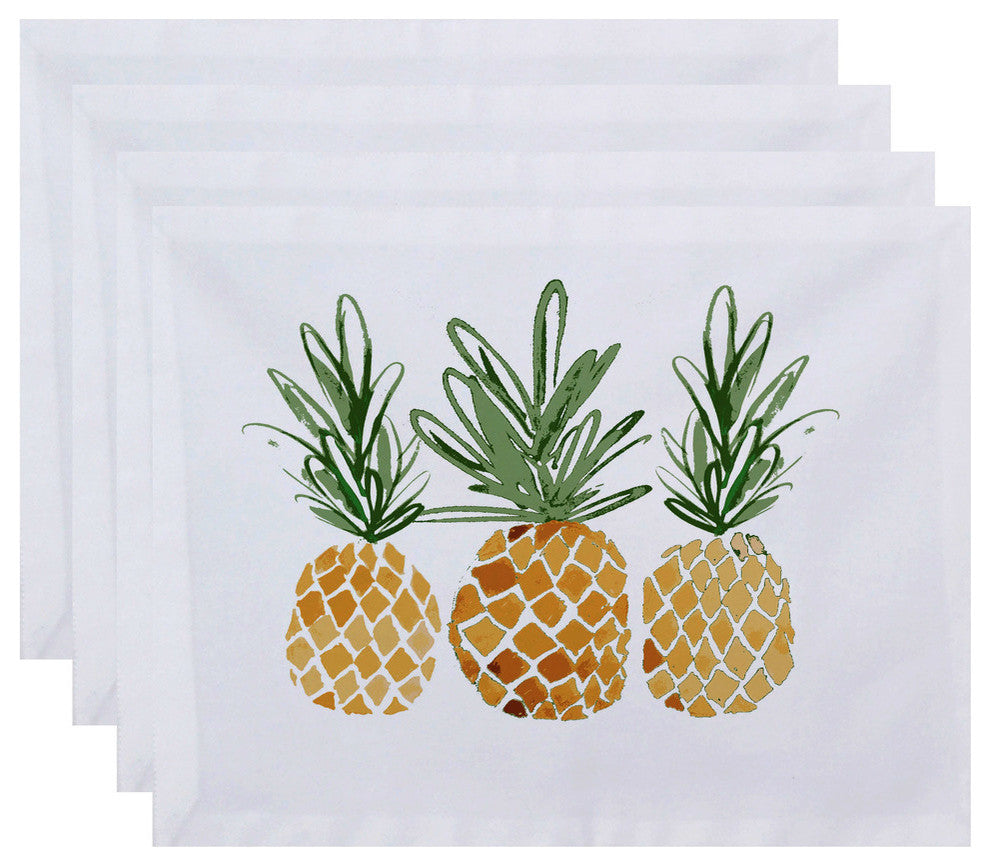 3 Pineapples, Geometric Print Placemat