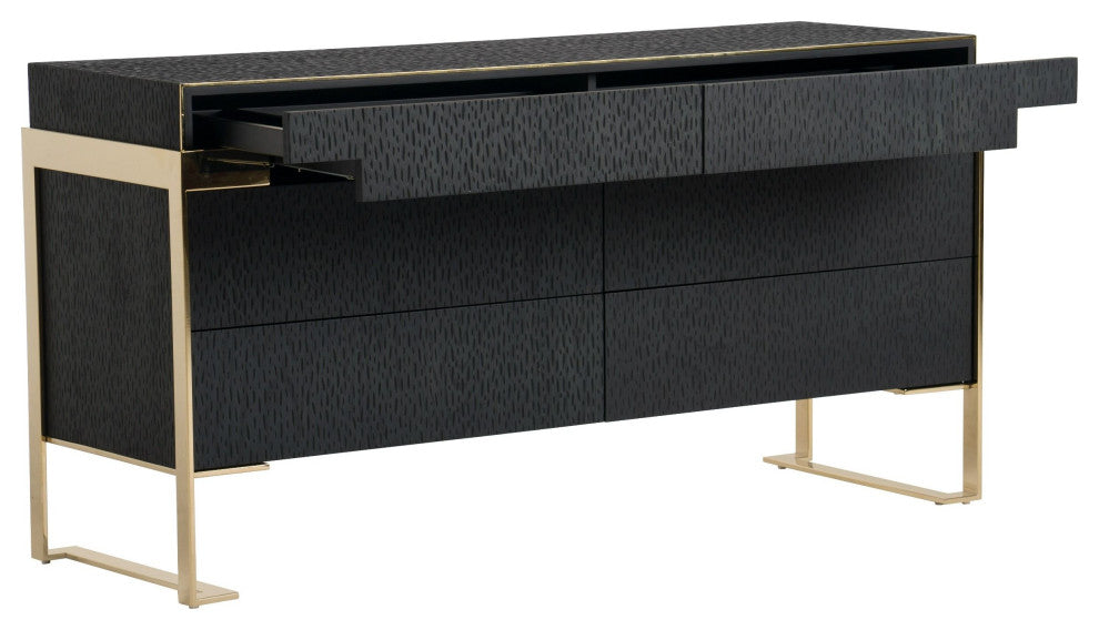 Modrest Rothsay Modern Wenge + Gold Dresser