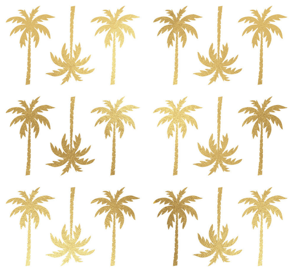 Gold Foil Palm Tree Peel And Stick Wall Decals