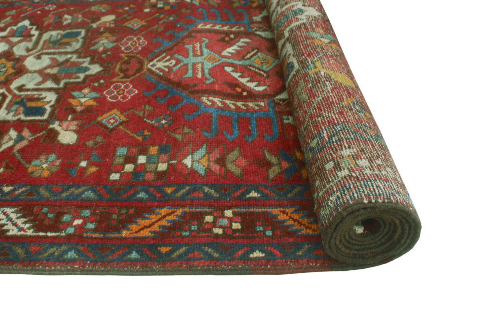 Fine Vintage Distressed Albany Red/Burgundy Runner, 3'3x11'2