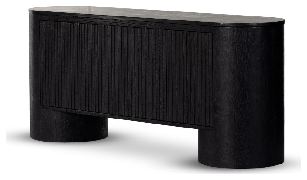 Giovani Media Console-Black Marble