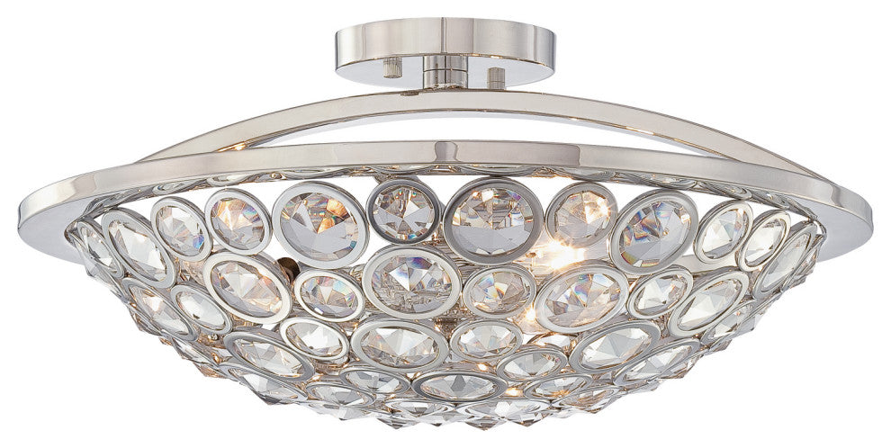 Minka Metropolitan, N6750-613, Magique, 3-Light Semi Flush