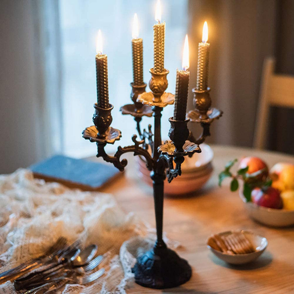 Heavy Duty Cast Iron Candlestick Holders