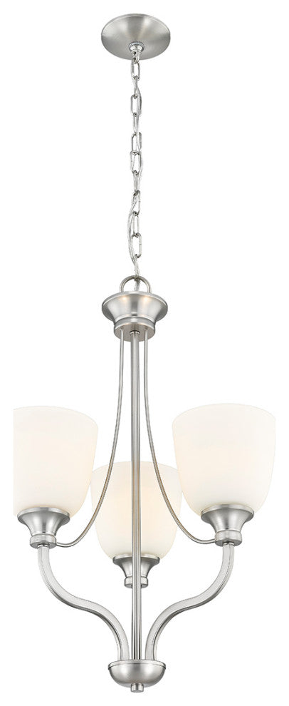 Alberta 3 Light 18" Brushed Nickel Chandelier