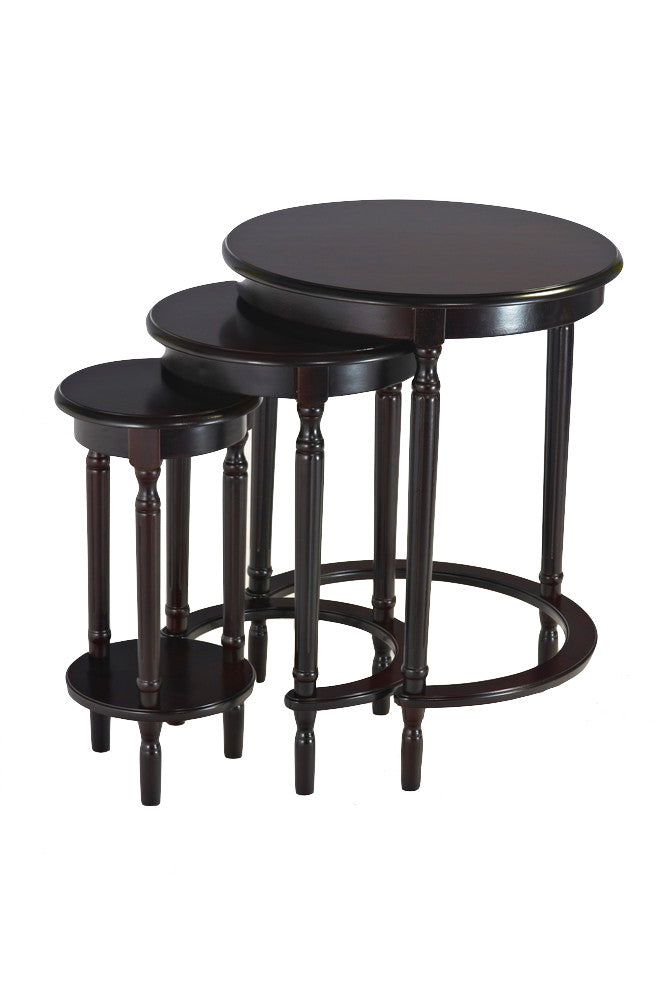 Round Nesting Tables, Set of 3