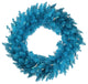 36" Pre-Lit Sky Blue Ashley Spruce Christmas Wreath, Clear and Blue Lights