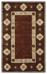 Southwest SU2014 Burgundy Southwest/Tribal Area Rug, Rectangular 8'x10'
