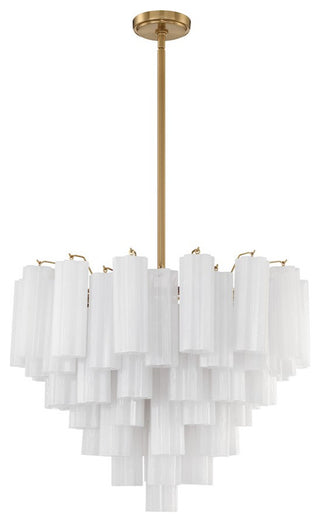 CRYSTORAMA Addis 12 Light Aged Brass Chandelier