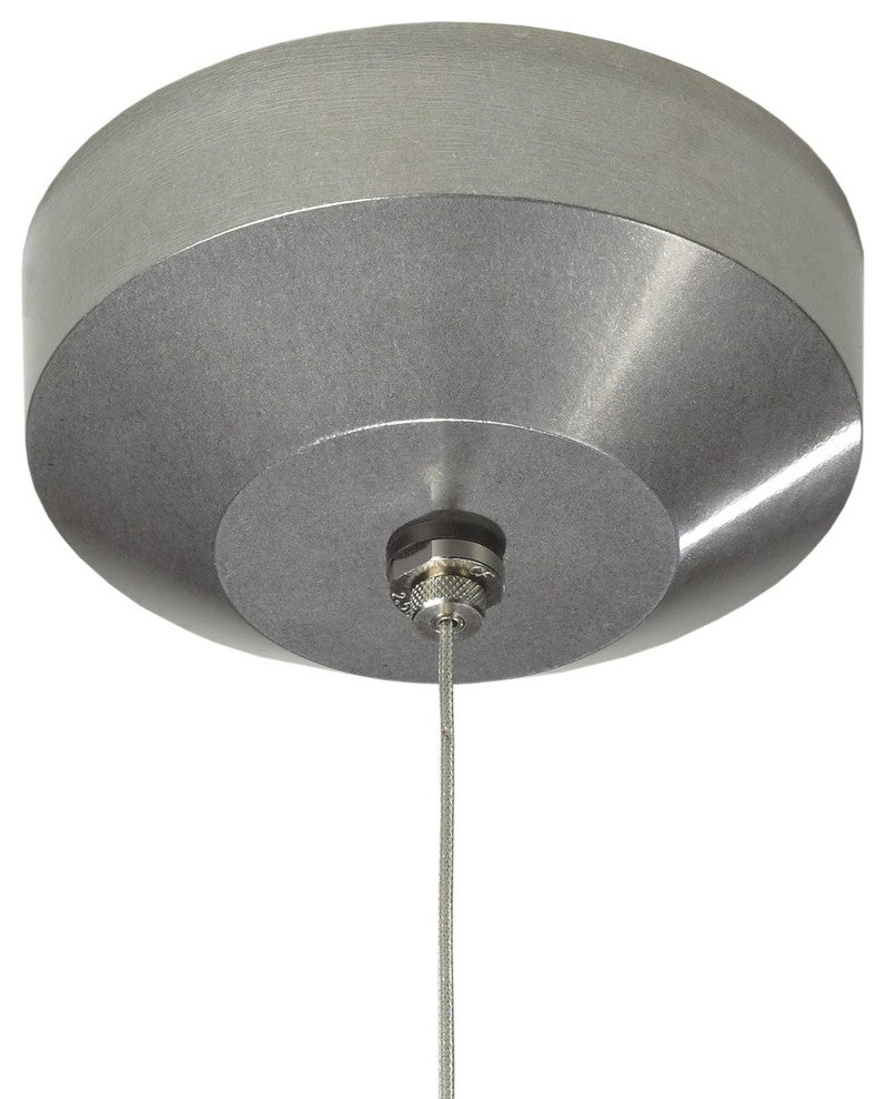 Erlenmeyer Large Low Voltage Mini Pendant, Clear Glass, Vintage Platinum