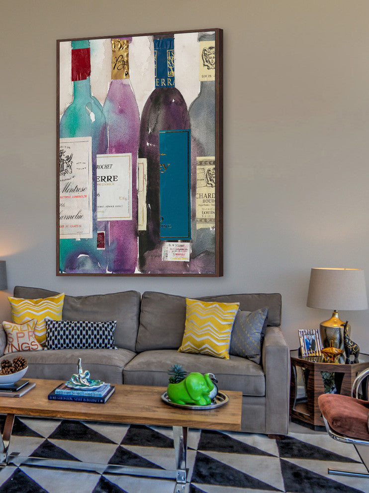 "Dinner Party II" Floater Framed Painting Print on Canvas, 20"x30"