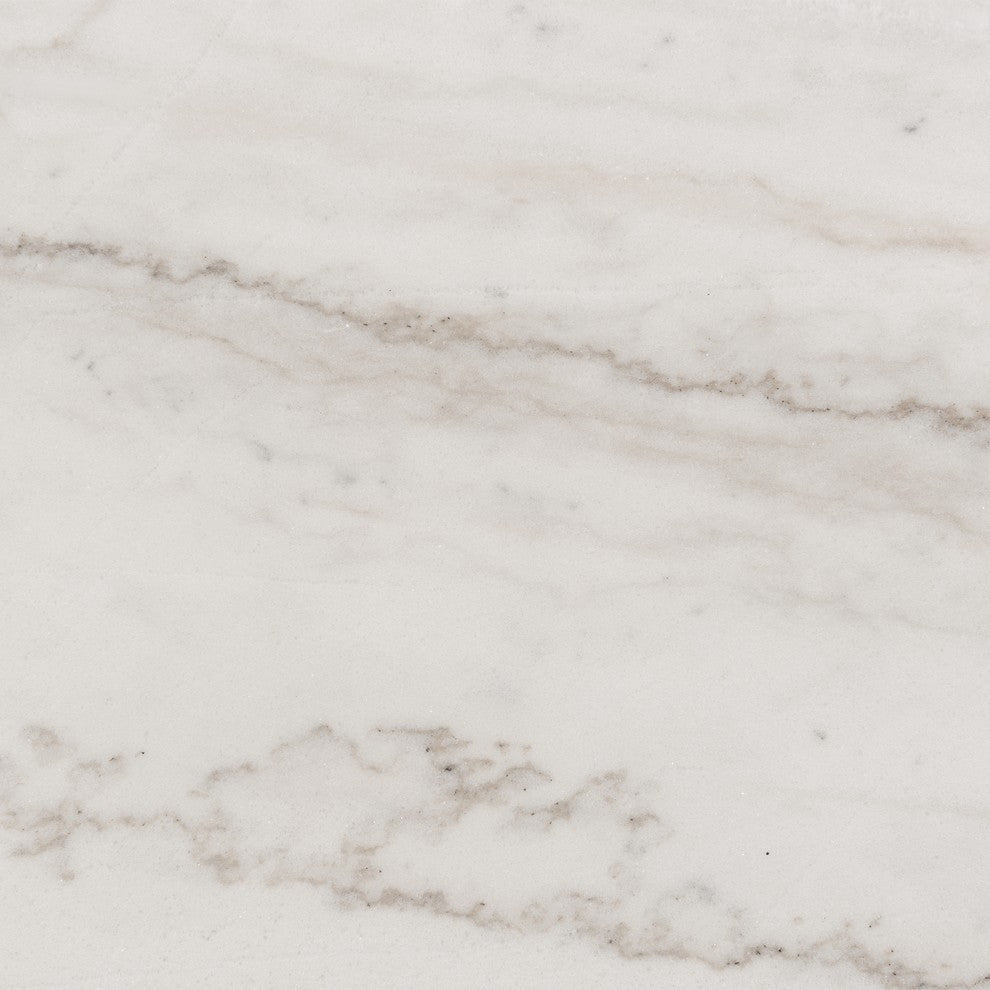 Picket House Evie White Marble Square End Table