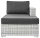 Convene Outdoor Patio Right Chaise Light Gray Charcoal