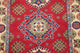 Pakistani Hand-Knotted Oriental Traditional Kazak Wool Area Rug, Red, 3'11"X2'8"