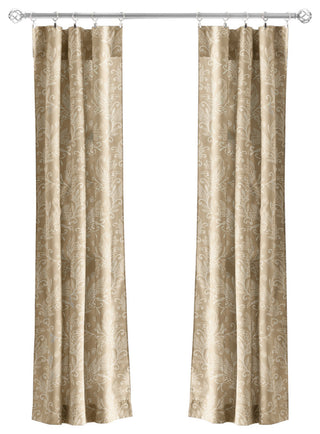 Lexington Leaf Tailored Panel Pair, Tan, 56" X 63"