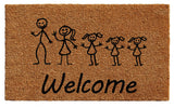 Stick Family Doormat, 24"x36"