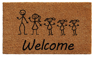 Stick Family Doormat, 24"x36"