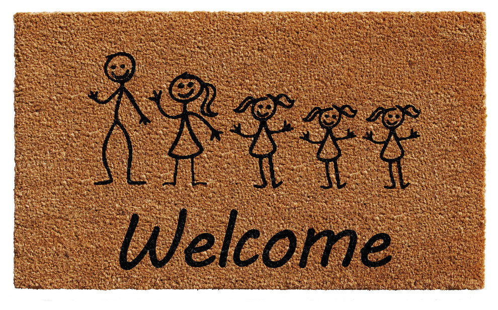 Stick Family Doormat, 24"x36"
