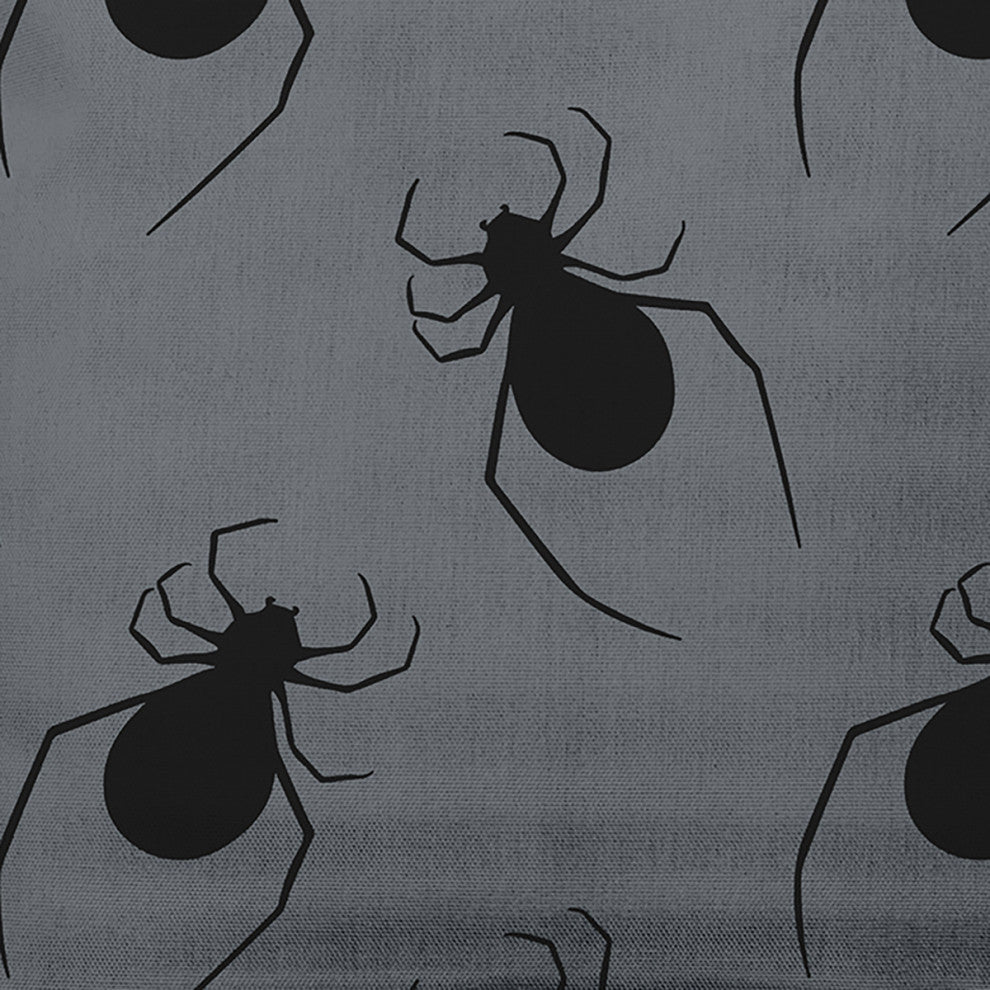 20"x20" Crawling Spiders Decorative Throw Pillow, Steel Gray