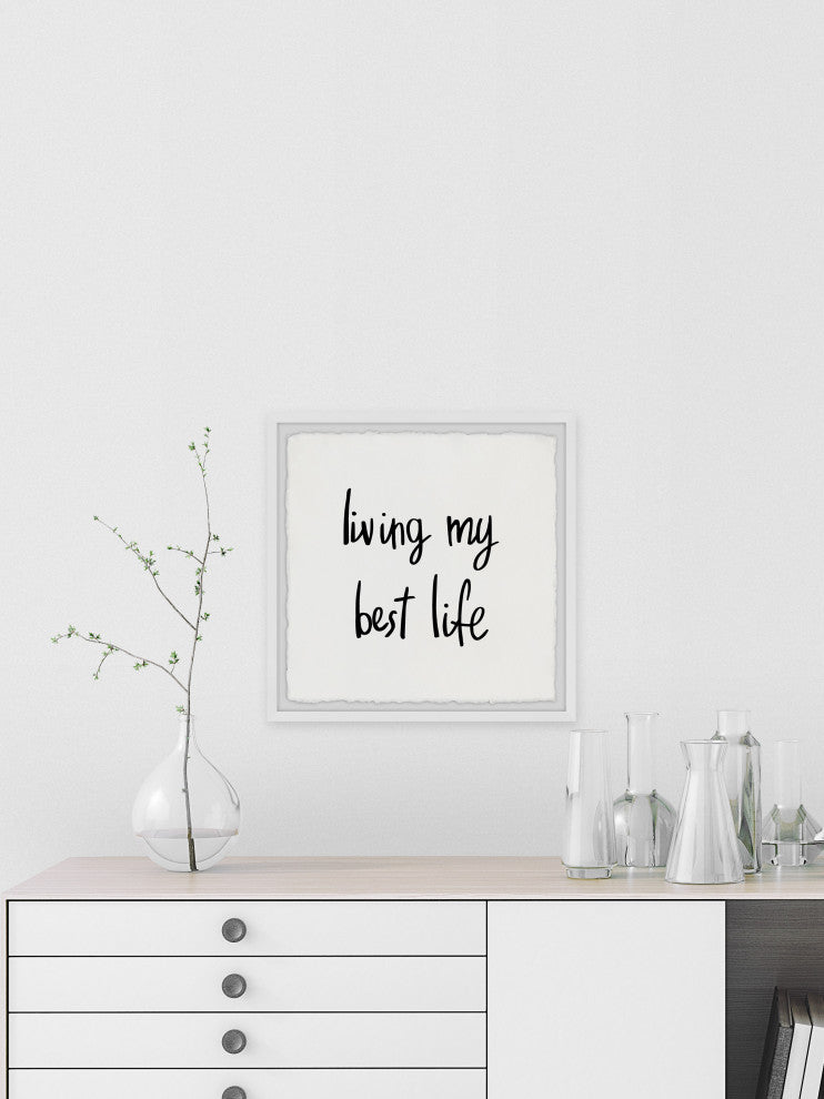 "Living My Best Life" Framed Painting Print, 12x12
