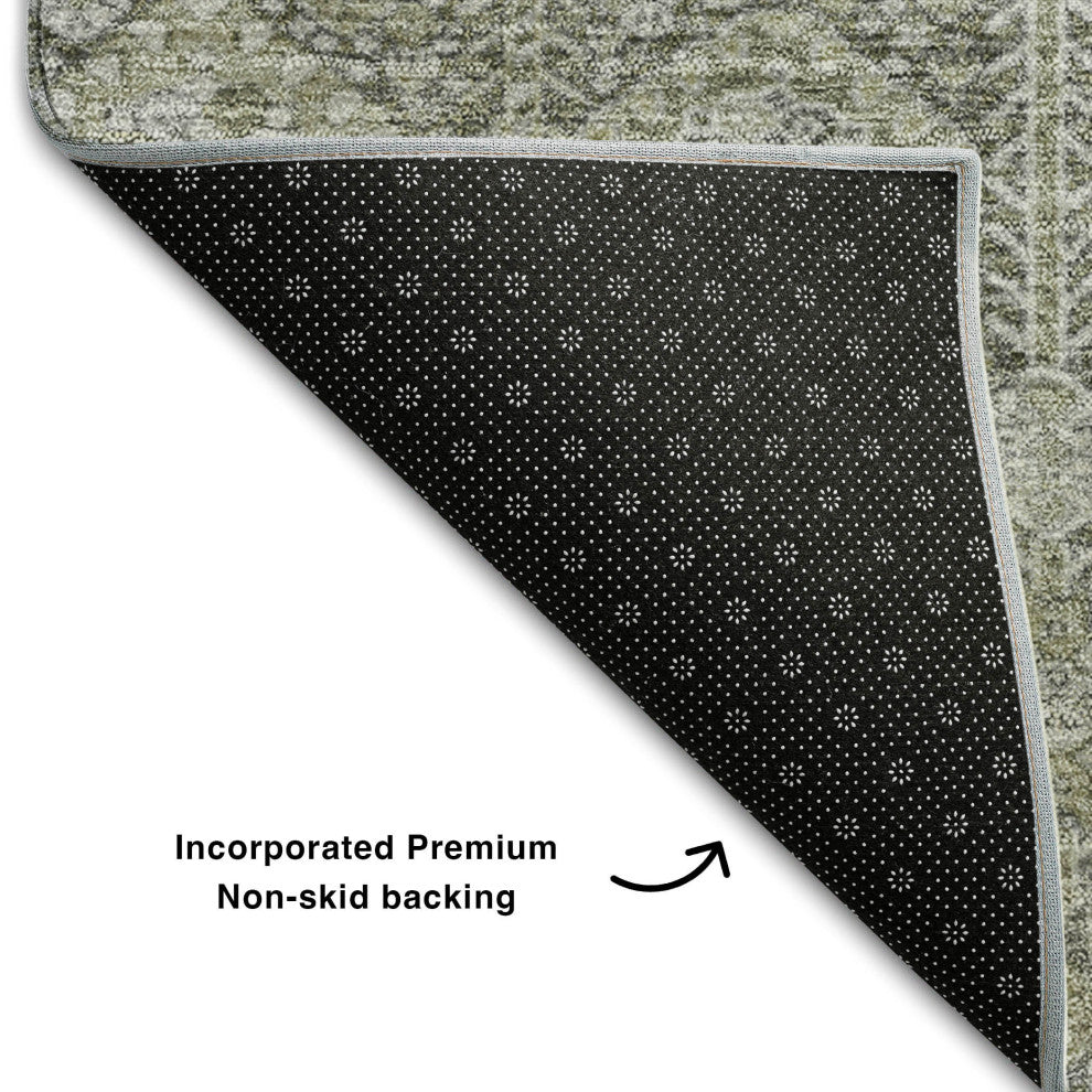 Premium Machine Washable Mayfield AMF574 Gray 10' x 14' Rug