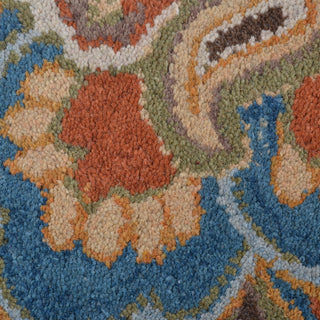 HAND TUFTED WOOL ECO-FRIENDLY AREA RUGS- Runner,Blue,Floral