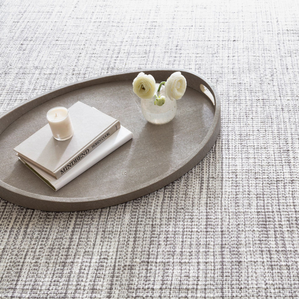 Dash & Albert Tideline Grey Handwoven Indoor/Outdoor Rug, Grey, Runner-2'6" x 8'