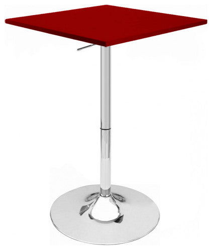 Set of 2 Modern Home Zeta Contemporary Adjustable Height 24" Bar Table - Polish