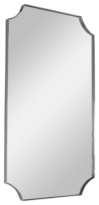 Lennox Nickel Scalloped Corner Mirror