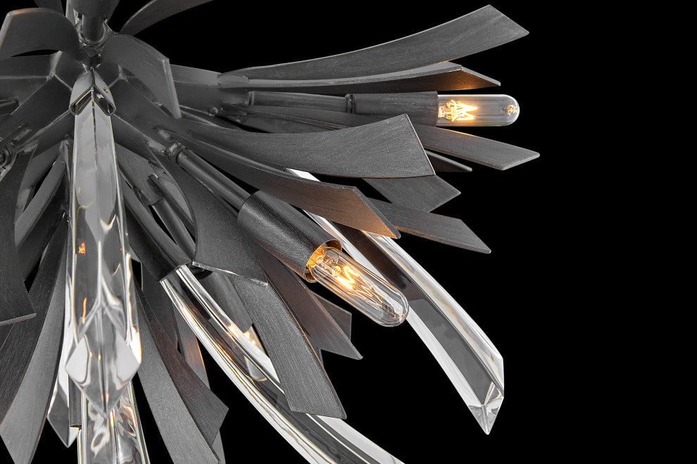 Fredrick Ramond Vida Large Semi-Flush Mount, Brushed Graphite