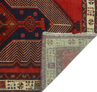 Fine Vintage Distressed Attila Red/Beige Runner, 3'10x13'2