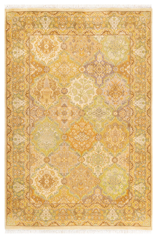 Mogul, One-of-a-Kind Hand-Knotted Area Rug Ivory, 4' 1" x 6' 1"