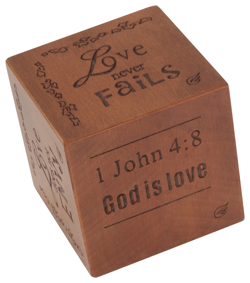 Woodbridge Lighting Light House Wood Bible Cube Paper Weight Accessory in Walnut