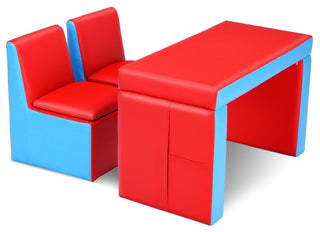 Sturdy Multi-functional Kids Sofa Table Chair Set