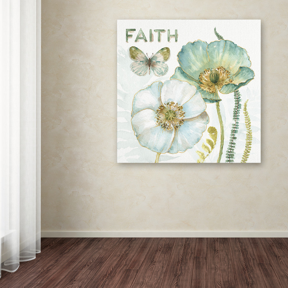 Lisa Audit 'My Greenhouse Flowers Faith' Canvas Art, 24"x24"