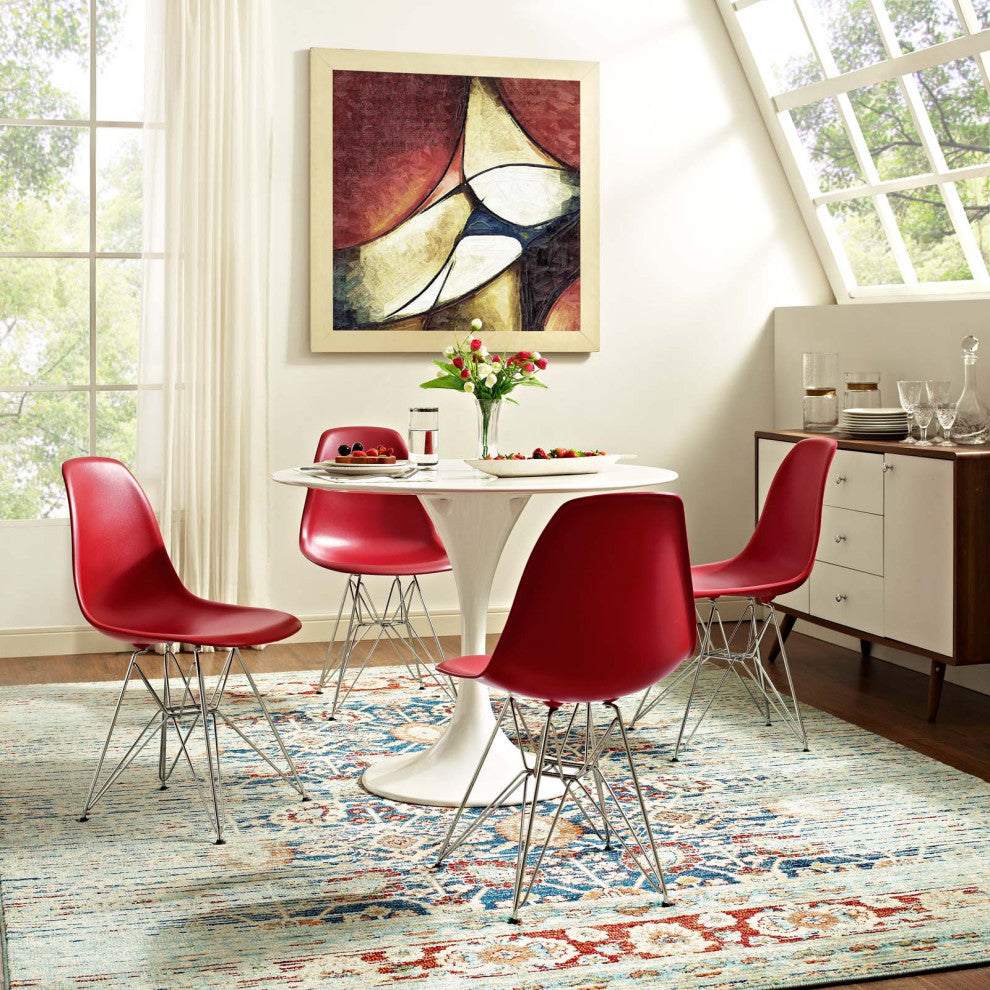 Modern Red Paris Dining Side Chair