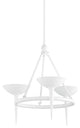 Cecilia 3 Light Chandelier, Gesso White