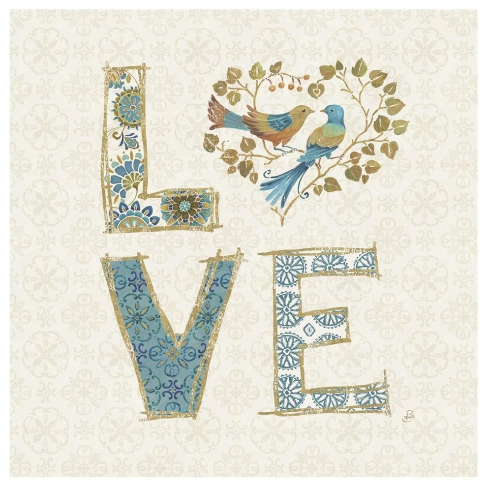 "Love Tales IV" Digital Paper Print by Daphne Brissonnet, 26"x26"