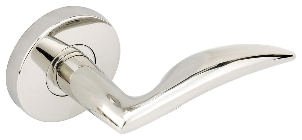 Air-Stream Lever Tubular Privacy, Polished Stainless Steel, 2-3/8" Backset