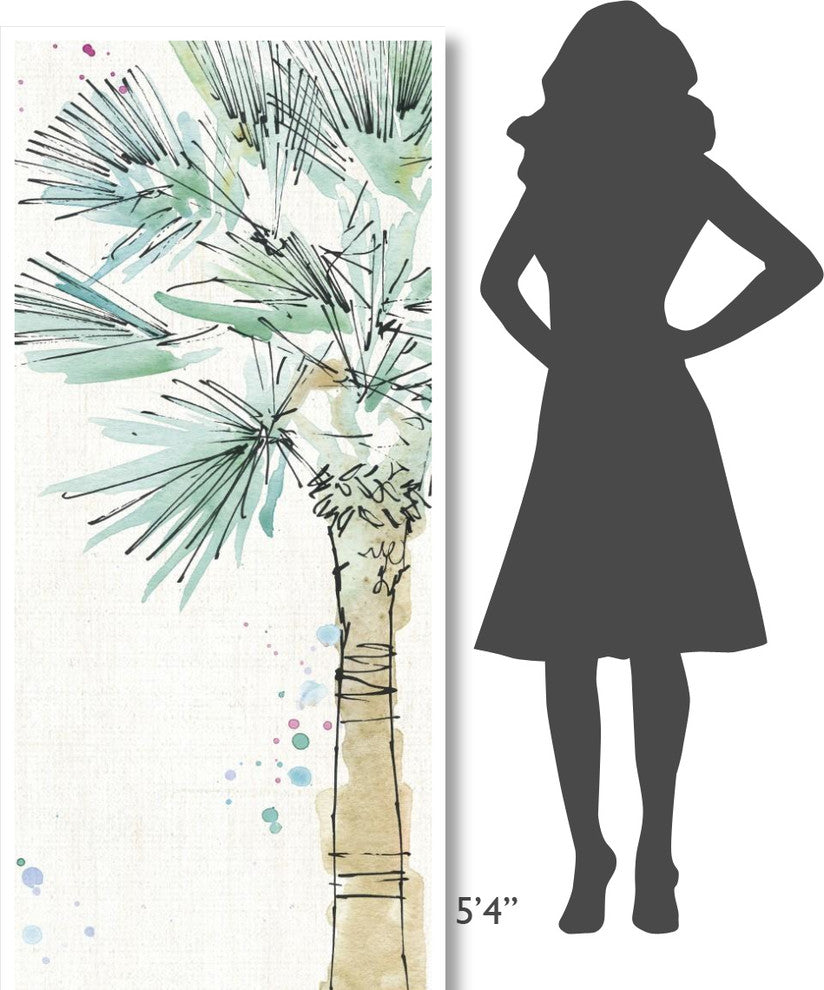 "Palm Passion VII no Words" Digital Paper Print by Anne Tavoletti, 32"x77"