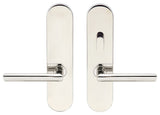Stockholm Lever, Tubular Passage With Privacy Bolt, LH, Polished Stainless Steel