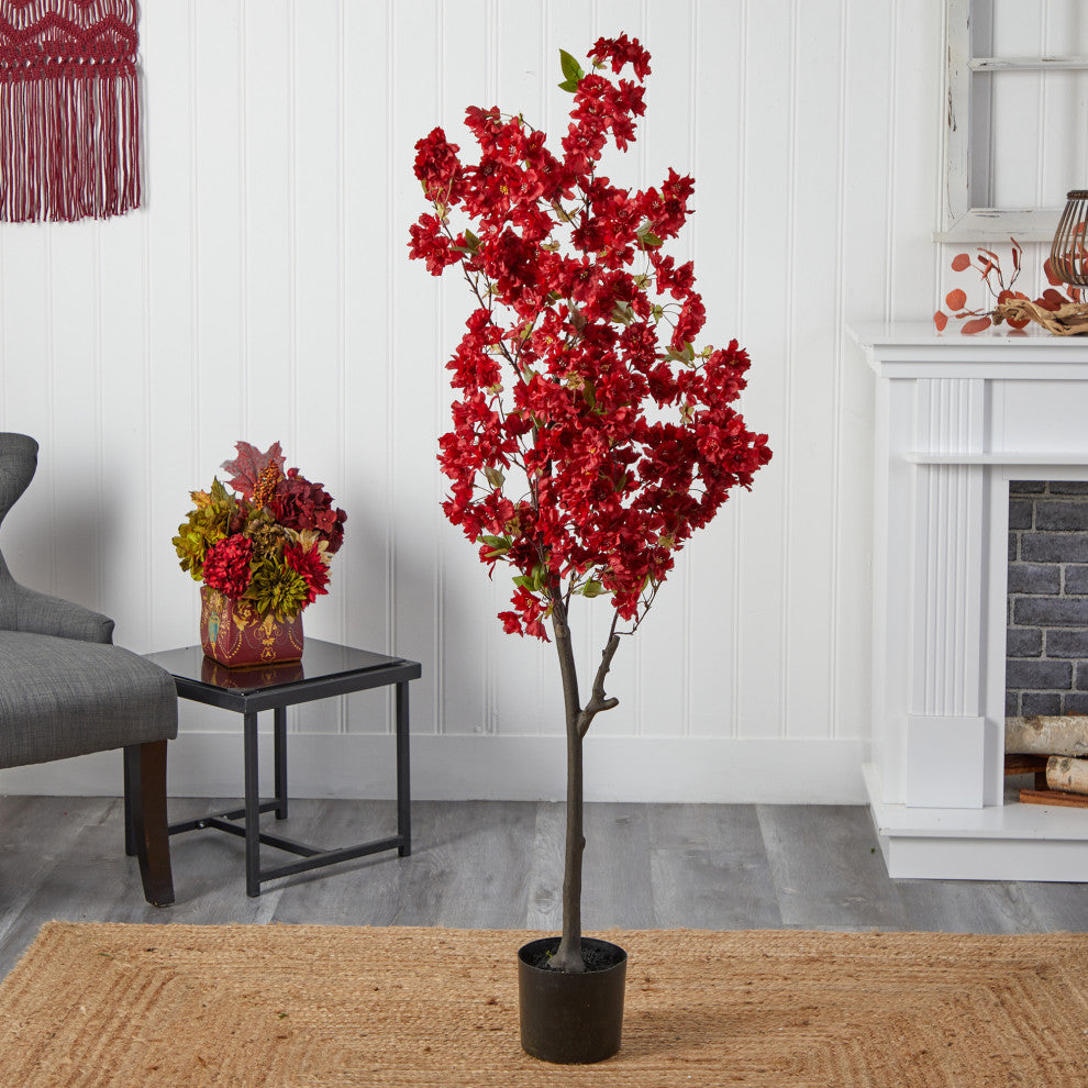 Lifestyle image showing the tree in a living room setting.