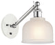 Innovations 317-1W-WPC-G411-LED 1-Light Sconce, White and Polished Chrome