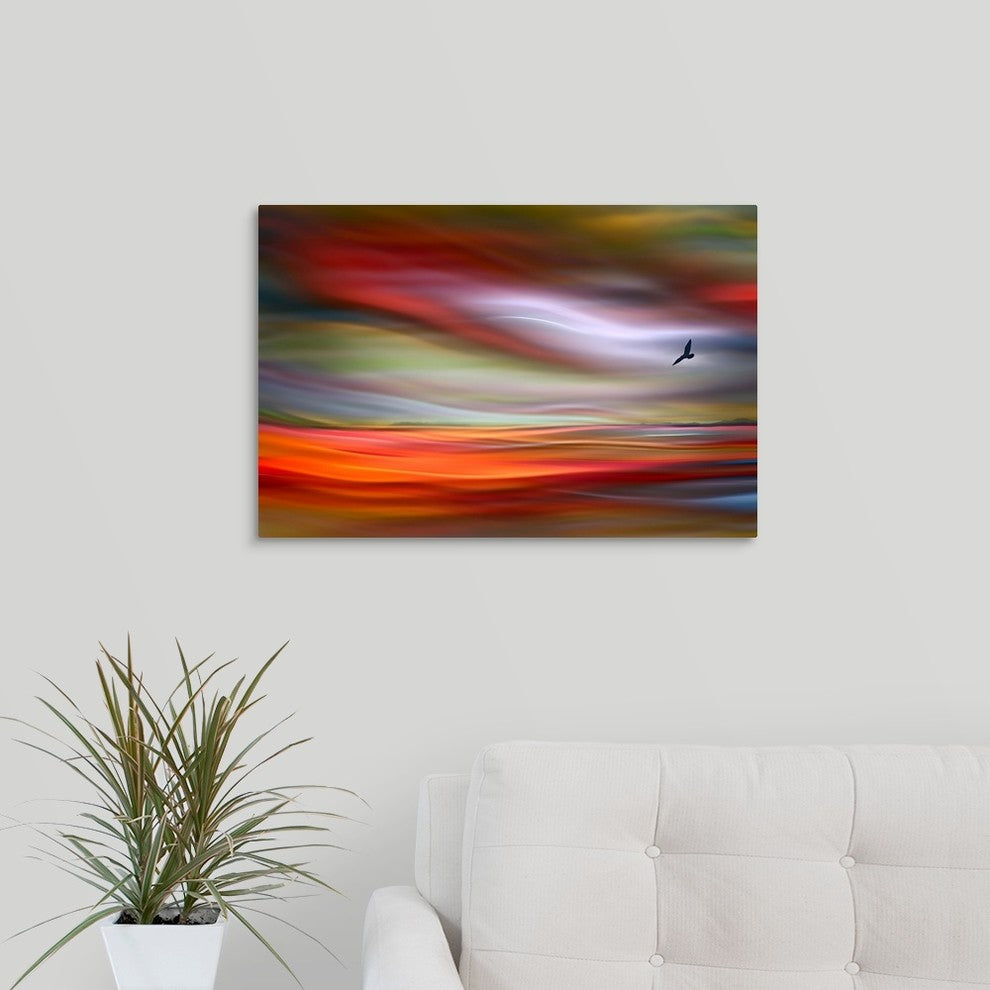 "Lone Bird" Wrapped Canvas Art Print, 24"x16"x1.5"