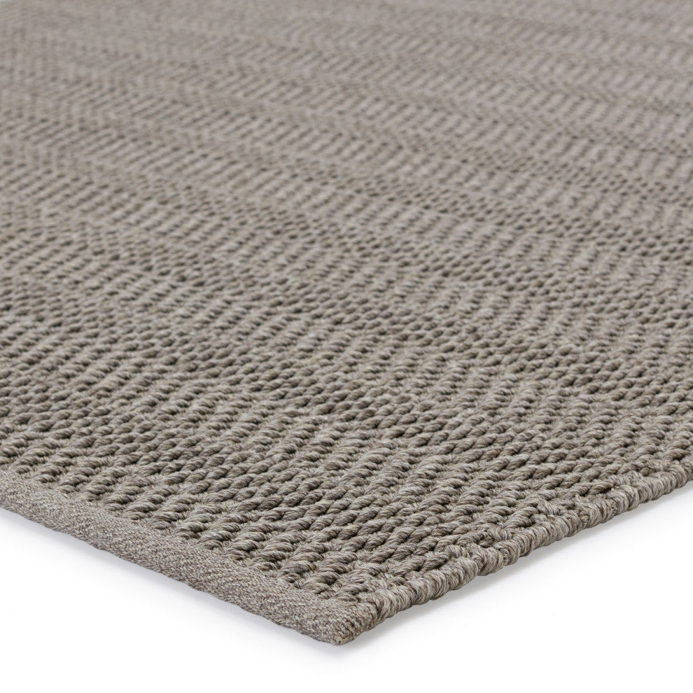 Jaipur Living Saeler Indoor/ Outdoor Striped Gray Area Rug, 5'x8'