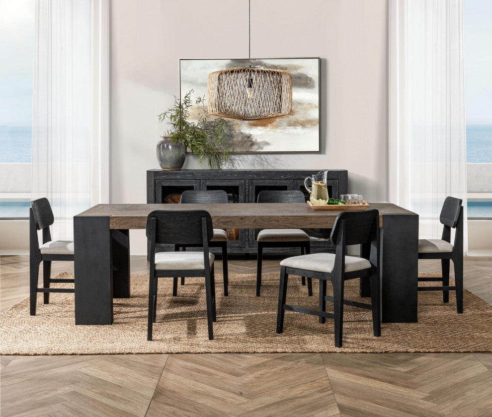 Deaven 94" Wood Dining Table, Brown