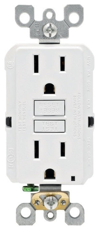 Leviton GFCI Receptacle, 15 Amp, 125 Volt
