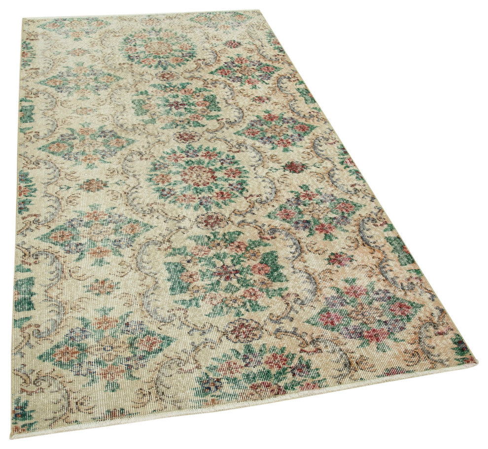 Rug N Carpet - Handmade Anatolian 3' 7" x 6' 9" Distressed Small Area Rug