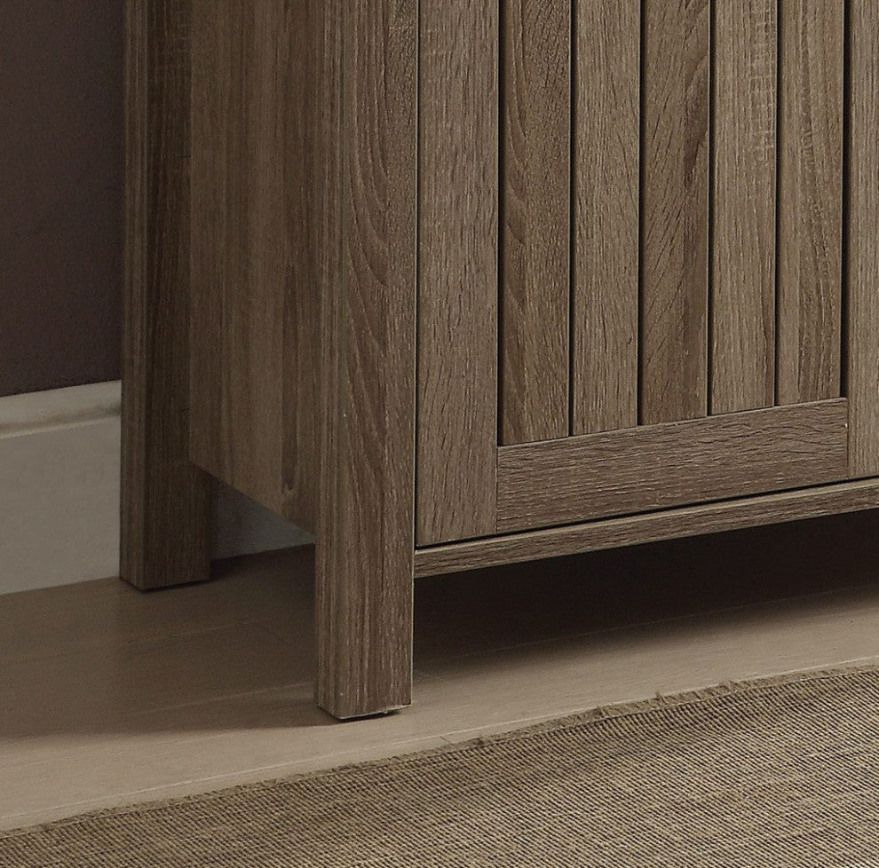 2 Doors Rectangular Shoe Cabinet, Dark Taupe